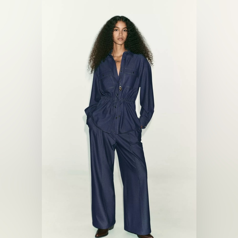 Zara Long Sleeve Safari Shirt